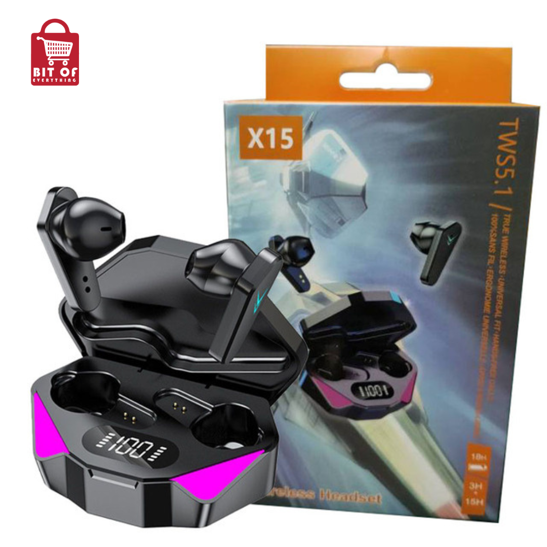 New X15 TWS Earphones Bluetooth Wireless