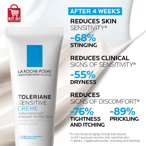 La Roche-Posay Face Moisturizer, Toleriane Sensitive Face Cream with Niacinamide and Ceramides, for Normal to Combination Skin Sensitive Skin, Alcohol Free