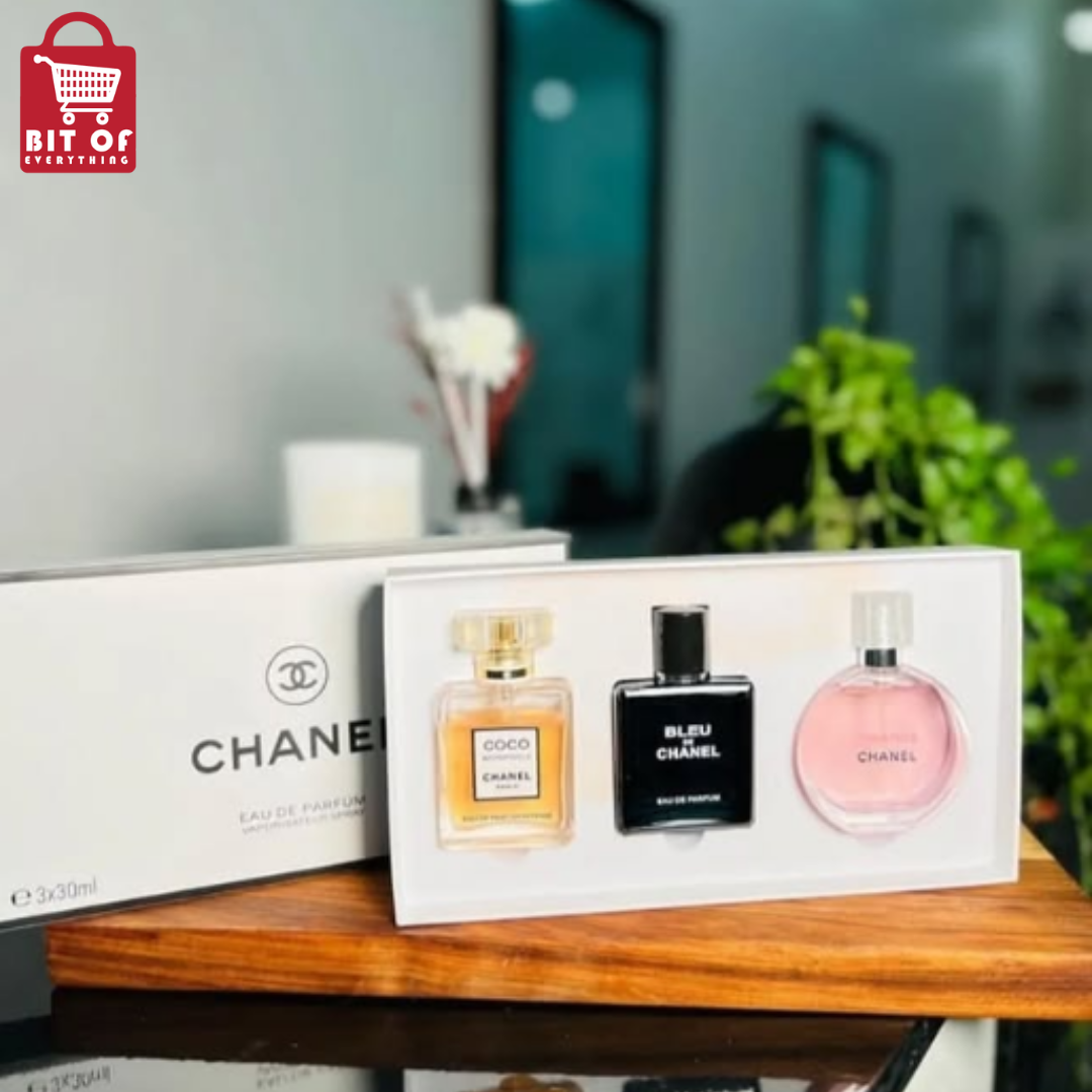 PERFUME GIFT SET CHANEL PACK OF 3 (30ML EACH)