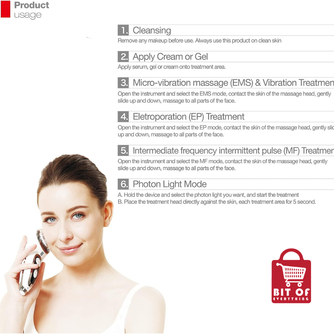 Lifetrons Swiss 5-in-1 Skin Treatment Technology Ultimate Facial Kit