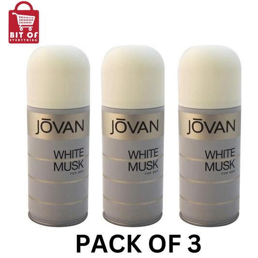 Jovan White Musk for Men Body Spray  PACK OF 3