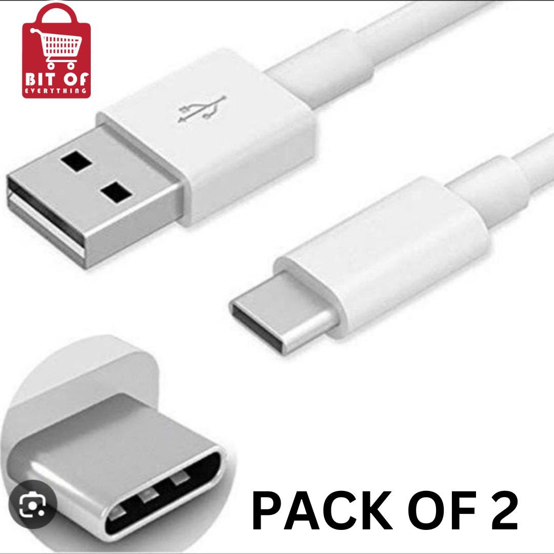 FAST CHARGING DATA CABLE PACK OF 2