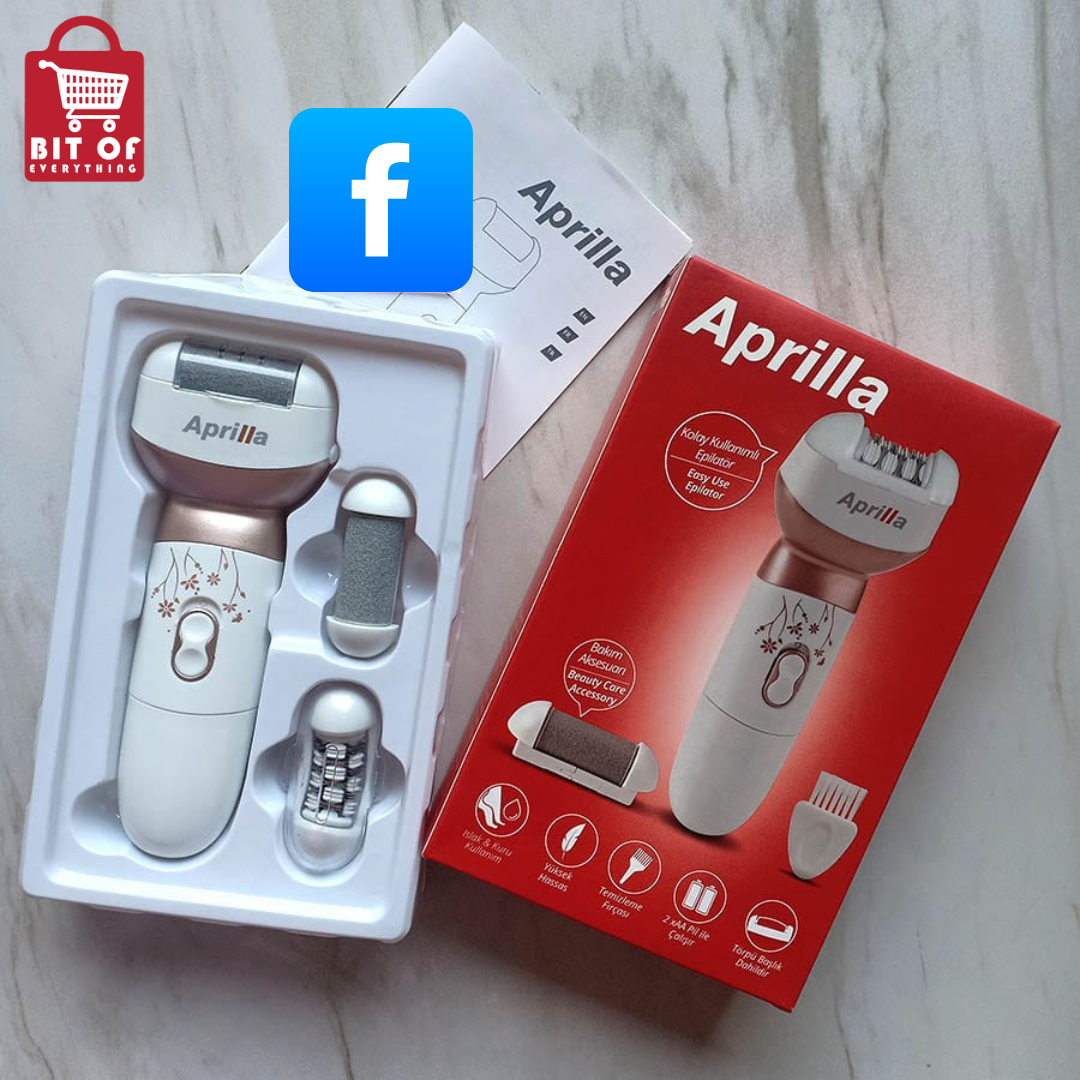 Aprilla 3in1 Epilator, Exfoliator & Buffer Face & Body