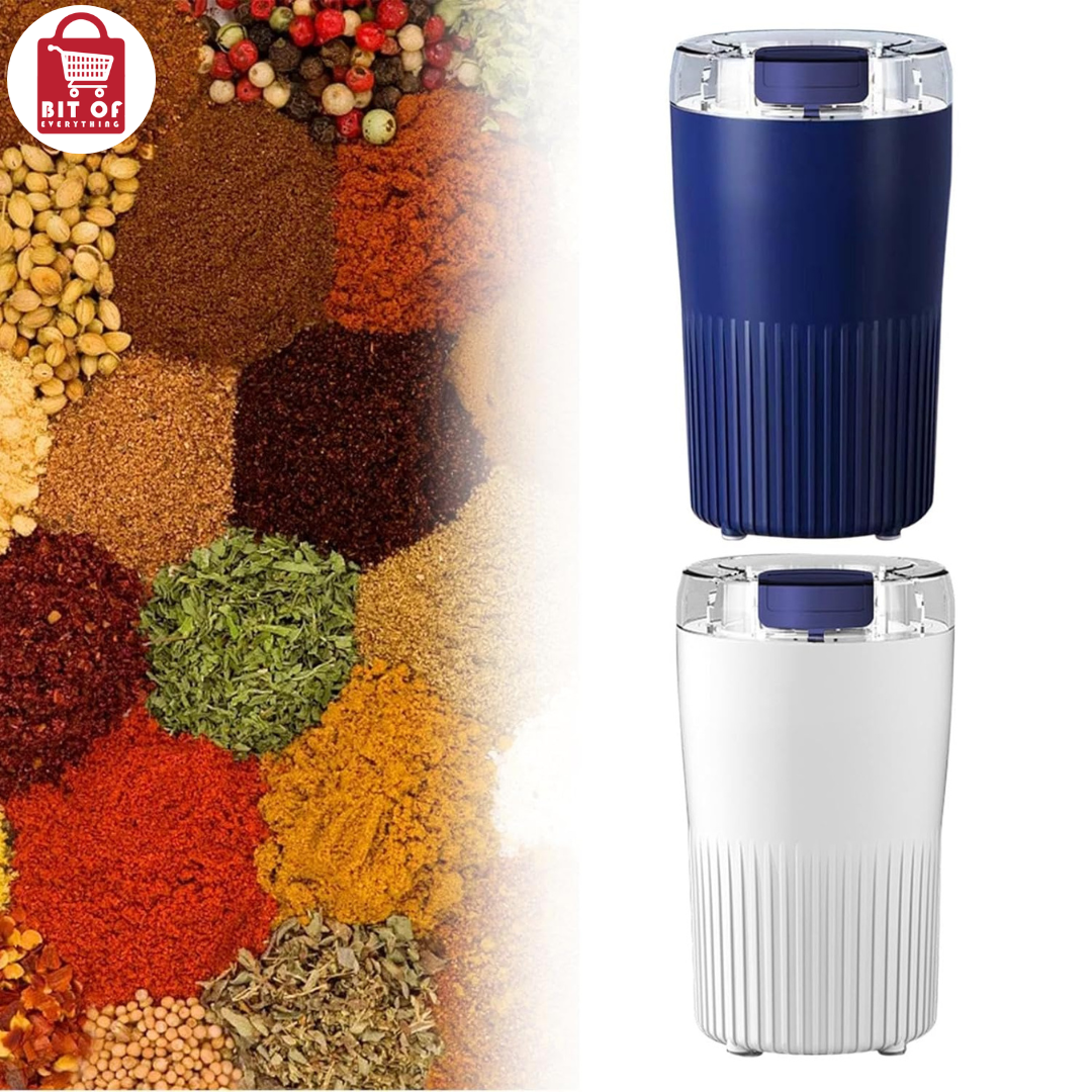CLUB BOLLYWOOD® Electric Coffee Grinder Coffee Mill 300W Removable Chamber for Office Cafes Blue|Small Kitchen Appliances |Coffee & Tea Makers |Coffee Grinders | 1 Electric Coffee Grinder (EU Adapter)