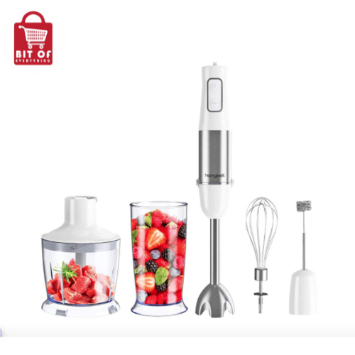 Homgeek 5-in-1 Hand Blender Set 500W, 6-Speed, 5-in-1, Stainless Steel