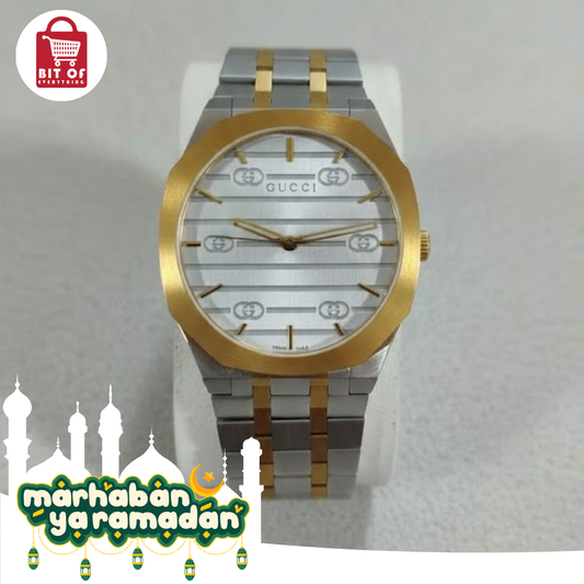Gucci 25H Two-Tone Gold & Silver Stainless Steel Watch