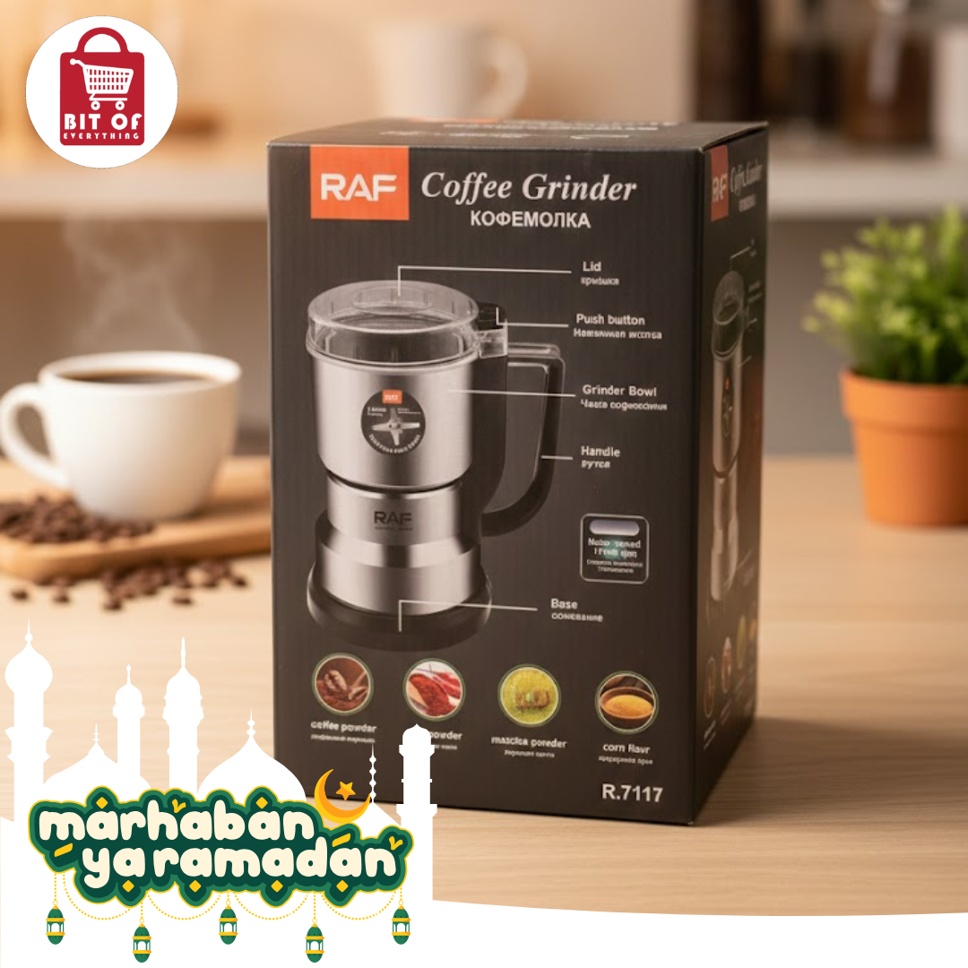 RAF R.7117 Electric Stainless Steel Coffee & Spice Grinder