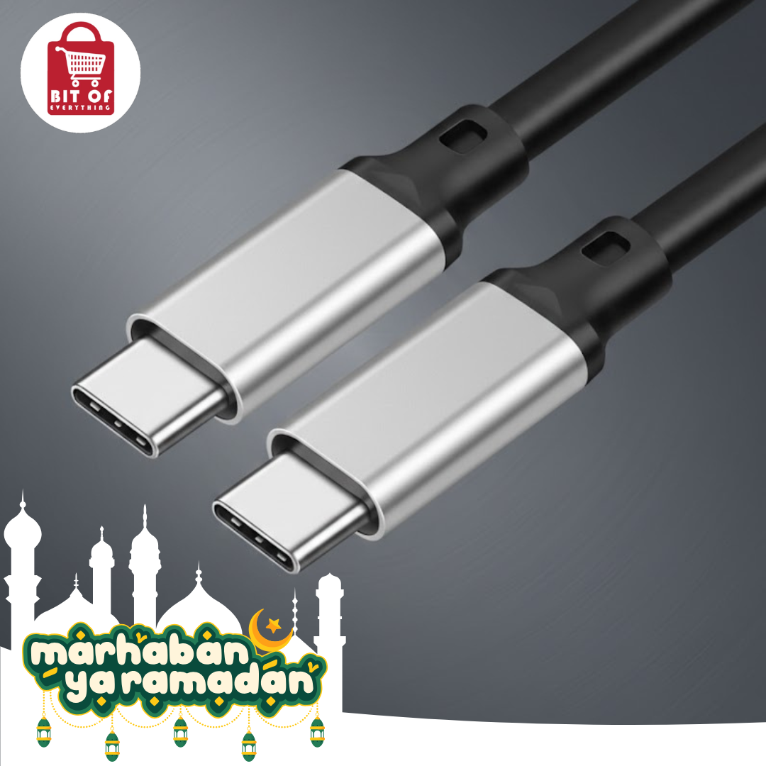 Premium USB-C to USB-C Fast Charging & Data Sync Cable - Durable Metallic Housing