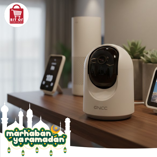 GNCC 2K Smart Indoor Security Camera - 360° Pan/Tilt WiFi Pet & Baby Monitor with Motion Tracking