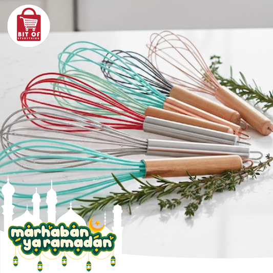 Stainless Steel Egg Beater – Manual Hand Whisk Mixer for Baking & Cooking (EACH)