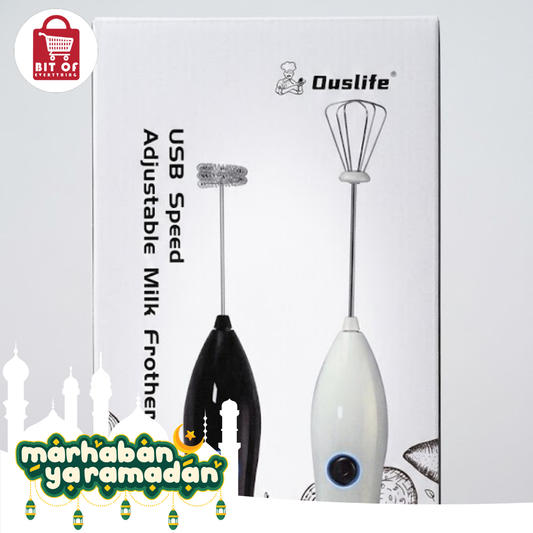 Adjustable Milk Frother – Electric Handheld Foam Maker for Coffee