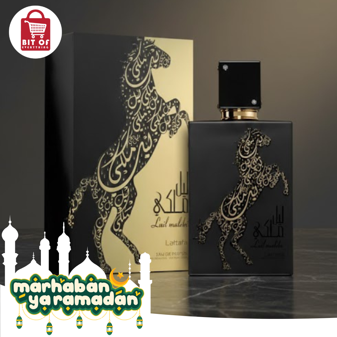 Lattafa Lail Maleki – Royal Black & Gold Edition Eau De Parfum (100ml)