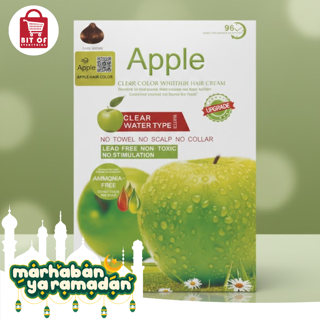 Apple Ammonia-Free Clear Water Type Hair Color Cream - Natural Brown -Natural Black (S)