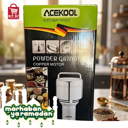 AceKool Electric Powder Grinder – High-Speed Stainless Steel Mill