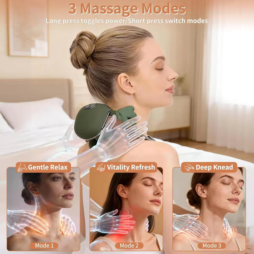 Wireless 4D Neck & Back Massager with Heat Therapy With 12 Months Warranty
