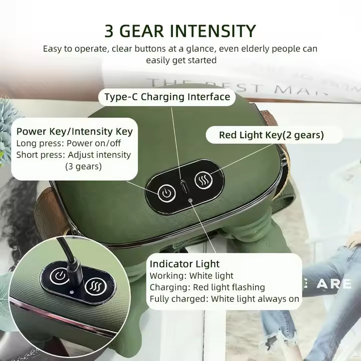 Wireless 4D Neck & Back Massager with Heat Therapy With 12 Months Warranty