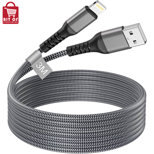 iPhone Charger Cable 3M[Apple MFi Certified], USB to Lightning Cable 3M Extra Long iPhone Cable Fast Charging iPhone Wire Lead Nylon iPhone Charging Cable for iPhone 14 13 12 11 Pro Max/XS/8/7/6,iPad