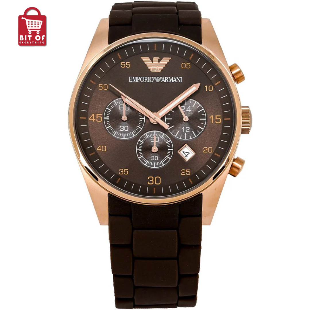 Emporio Armani AR5890 Men's Chronograph Watch Brown