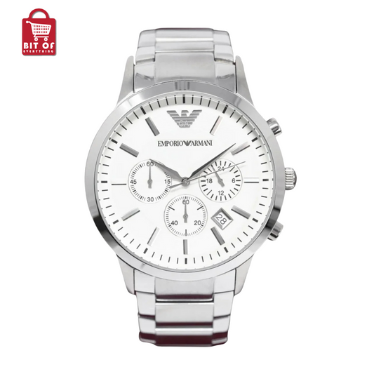 Emporio Armani AR2458 Silver Stainless Steel Chronograph Men's Watch