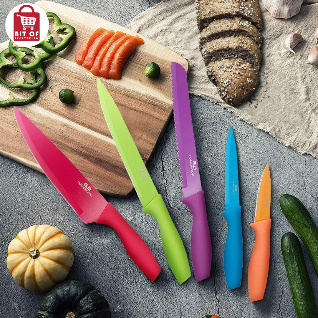 COLOURFULL KNIFE SET PACK OF 5