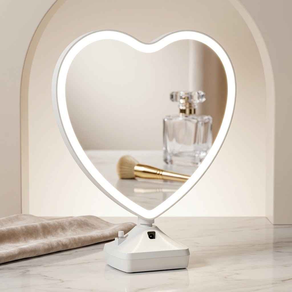 MIRROR HEART SHAPE LIGHT