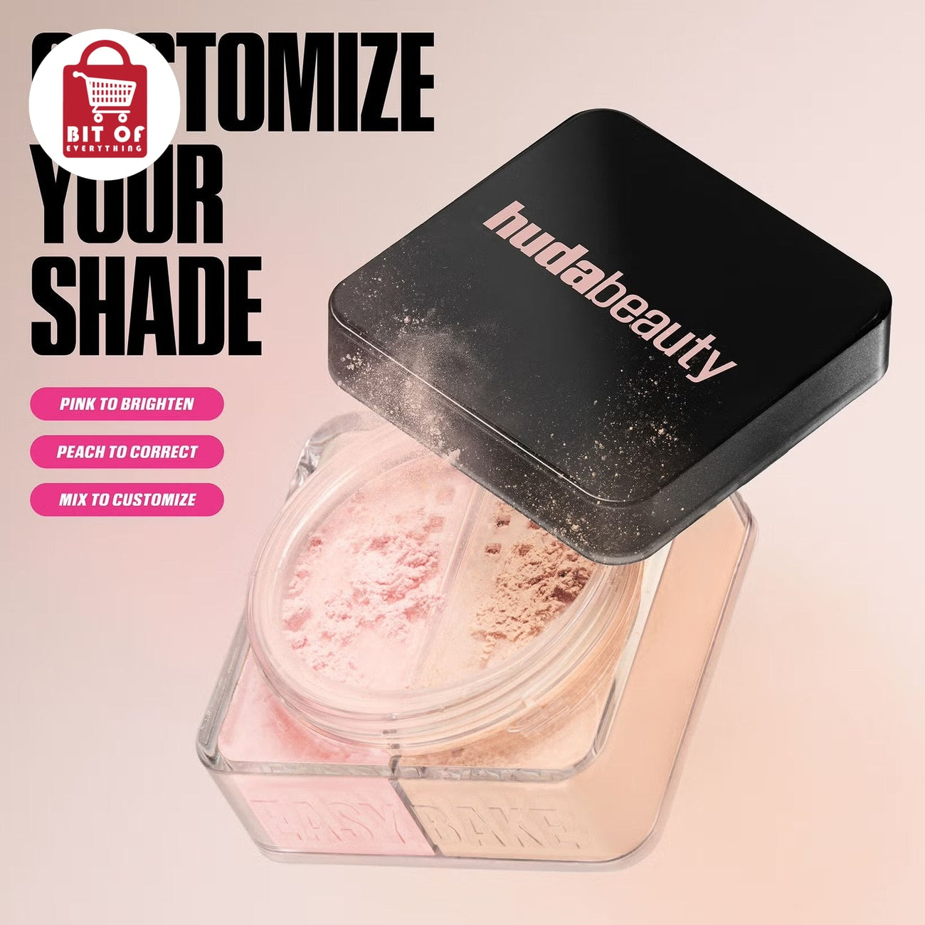 Huda Beauty Blurred Finelines & Pores Powder – Blurring Setting Powder for Smooth, Soft-Focus & Flawless-Looking Skin