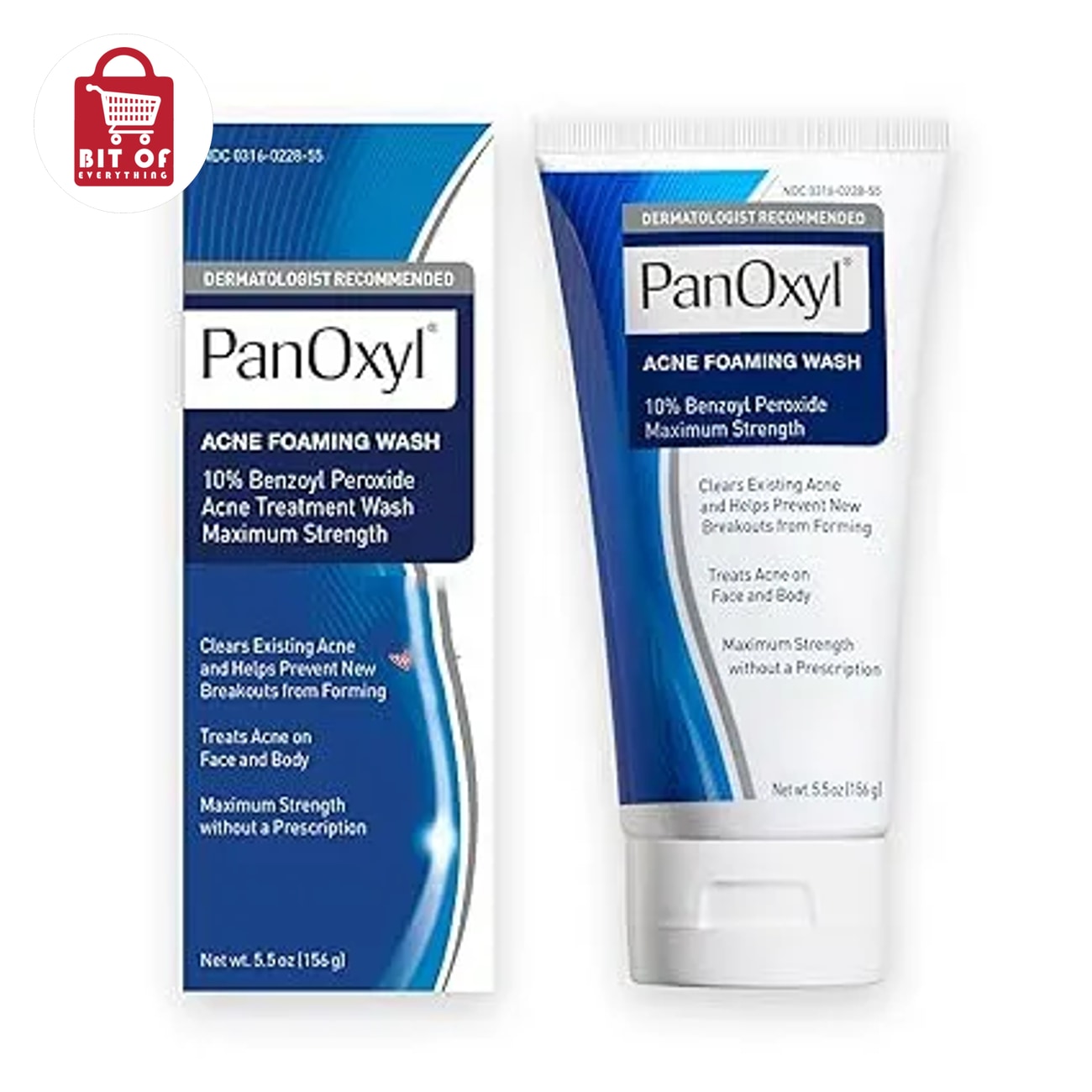PanOxyl Face Wash – Acne Control Facial Cleanser for Deep Cleansing & Clearer-Looking Skin