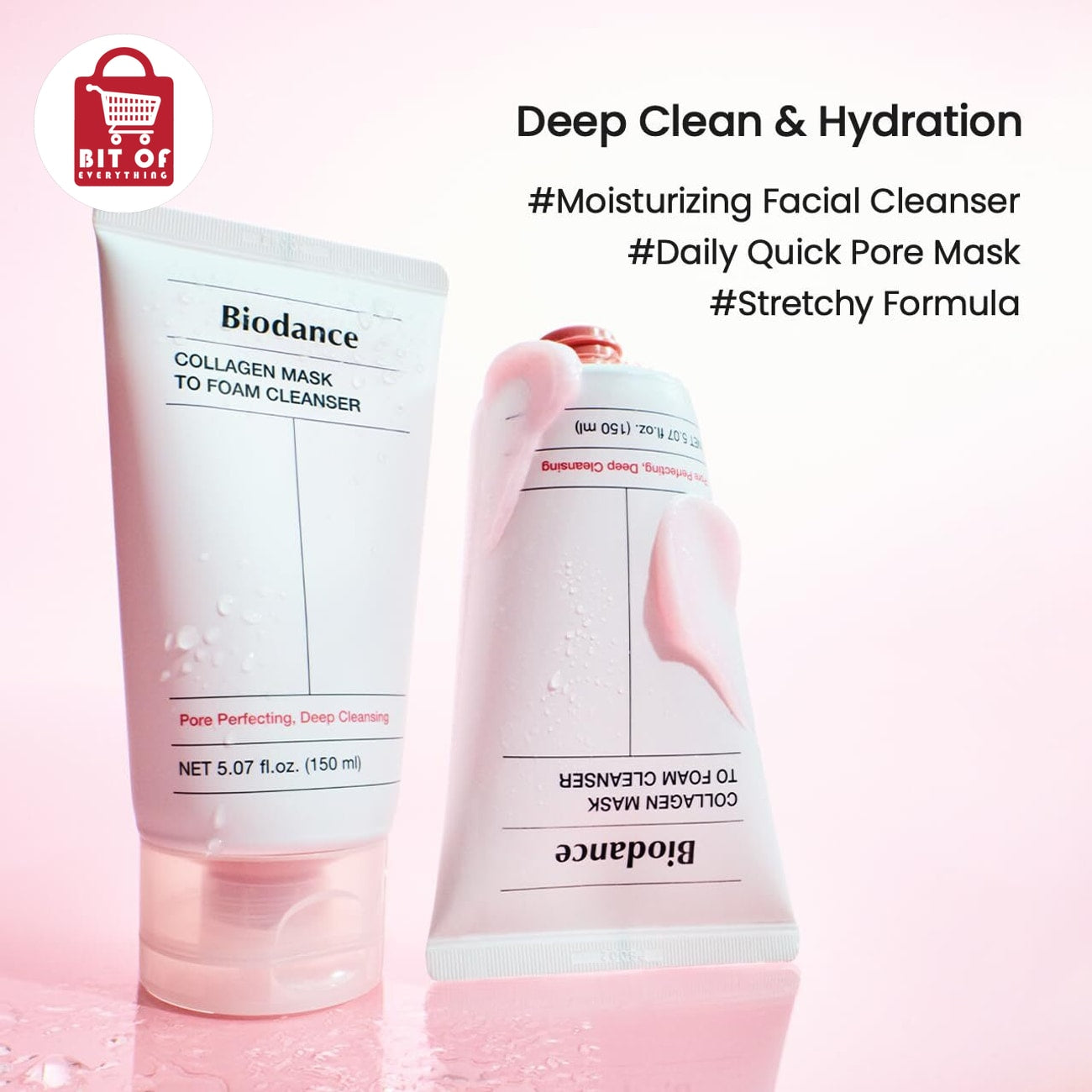 Biodance Collagen Mask to Foam Cleanser – Hydrating Facial Cleanser for Smooth, Fresh & Radiant-Looking Skin