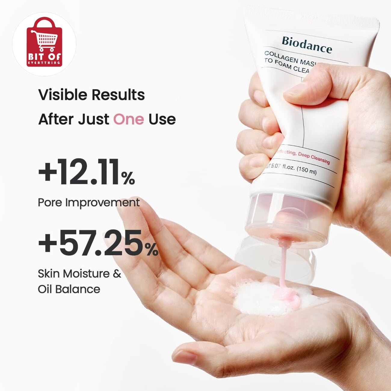 Biodance Collagen Mask to Foam Cleanser – Hydrating Facial Cleanser for Smooth, Fresh & Radiant-Looking Skin