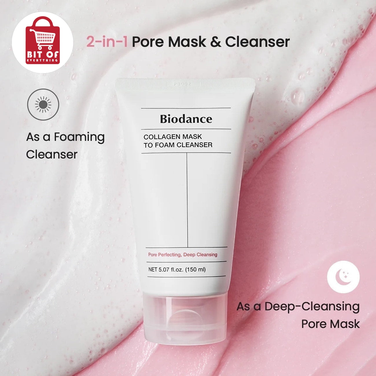 Biodance Collagen Mask to Foam Cleanser – Hydrating Facial Cleanser for Smooth, Fresh & Radiant-Looking Skin
