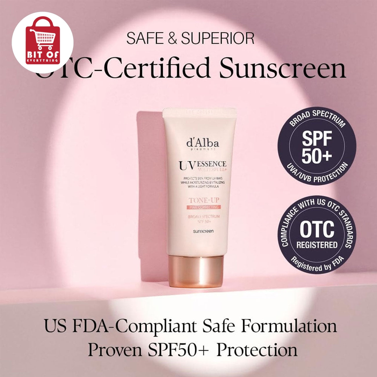 d'Alba UV Essence – Lightweight Sunscreen Essence for Hydrated, Radiant & Protected-Looking Skin