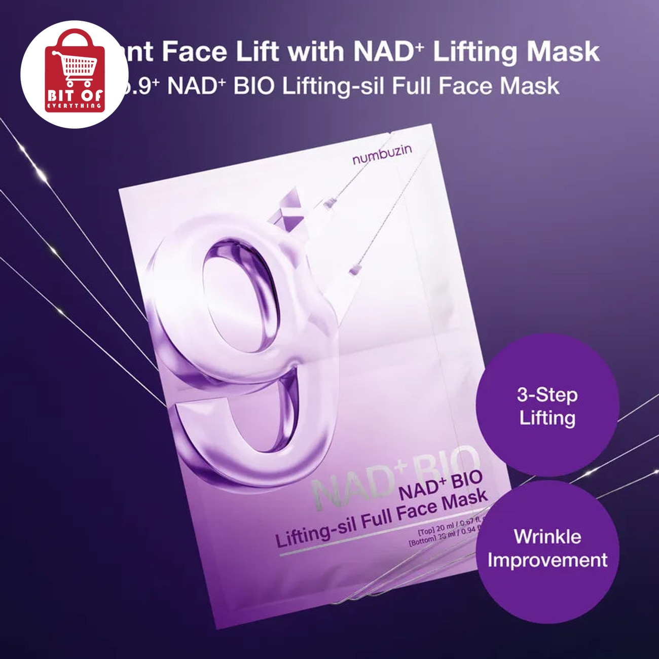MAD BIO NAD+ Bio Lifting Full Face Mask – Firming, Hydrating & Radiance-Boosting Facial Mask
