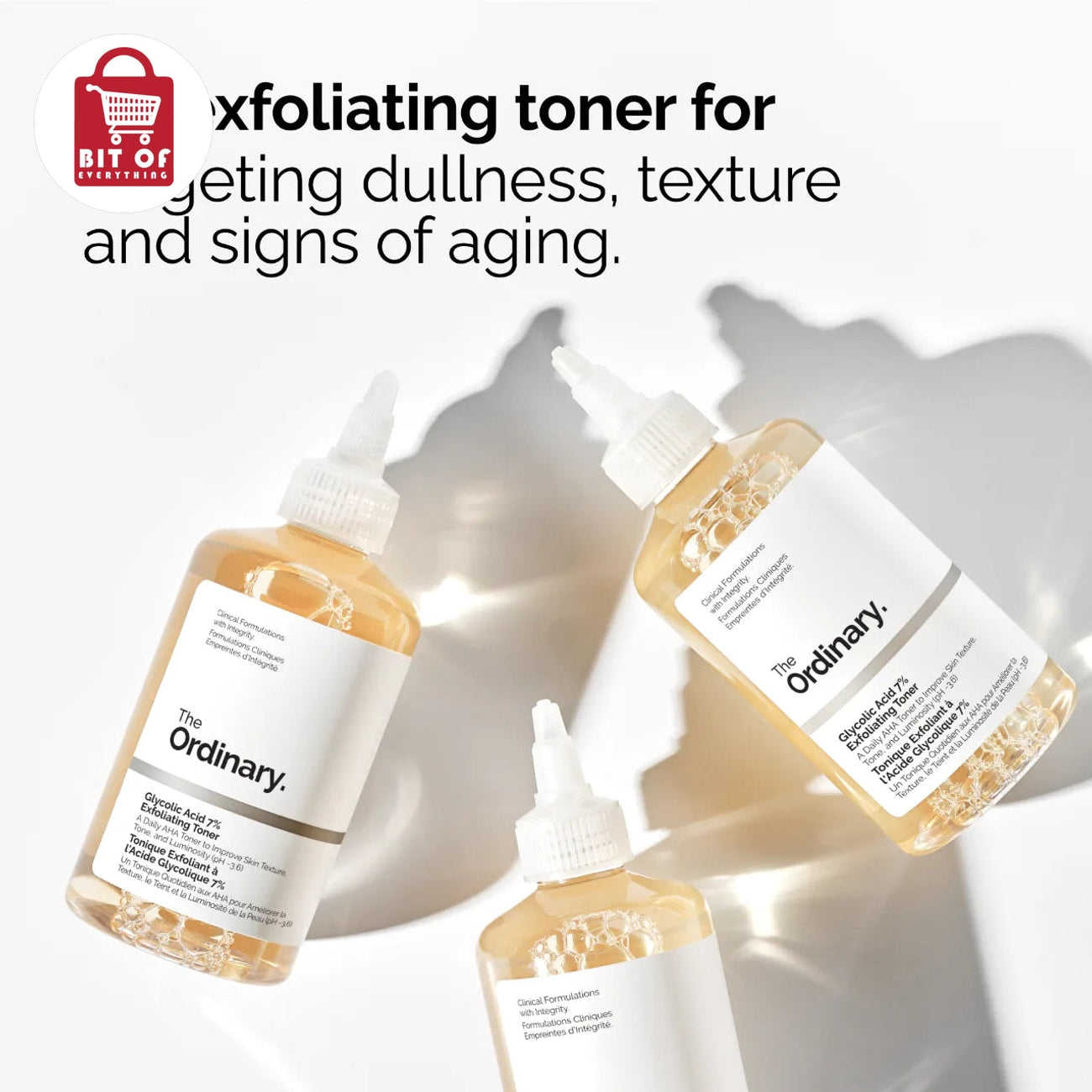 The Ordinary Glycolic Acid Toner – Exfoliating Facial Toner for Smoother, Brighter & More Refined-Looking Skin