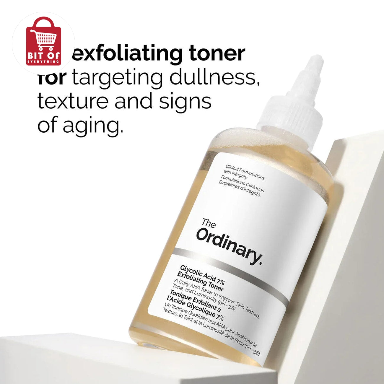 The Ordinary Glycolic Acid Toner – Exfoliating Facial Toner for Smoother, Brighter & More Refined-Looking Skin