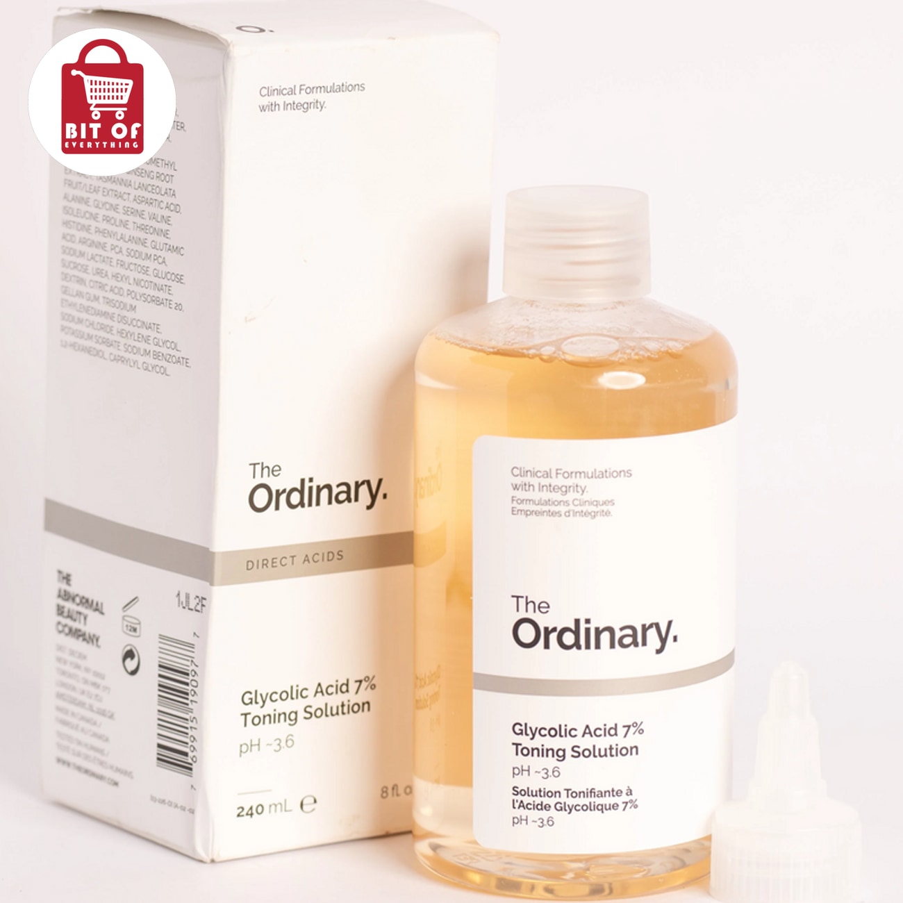 The Ordinary Glycolic Acid Toner – Exfoliating Facial Toner for Smoother, Brighter & More Refined-Looking Skin
