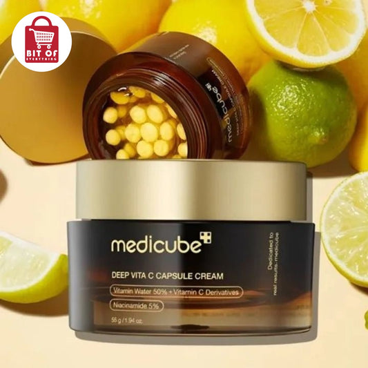 Medicube Deep Vita C Capsule Cream – Vitamin C Brightening Moisturizer for Dark Spots, Uneven Tone & Radiant-Looking Skin