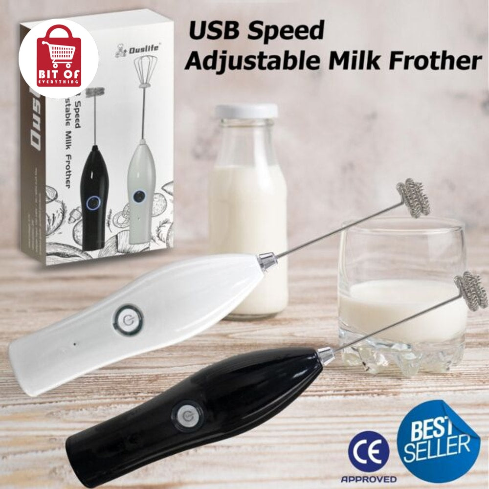 Adjustable Milk Frother – Electric Handheld Foam Maker for Coffee
