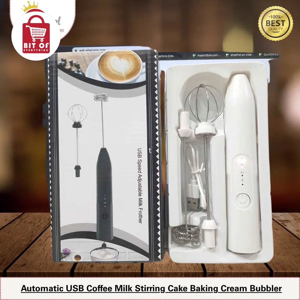 Adjustable Milk Frother – Electric Handheld Foam Maker for Coffee