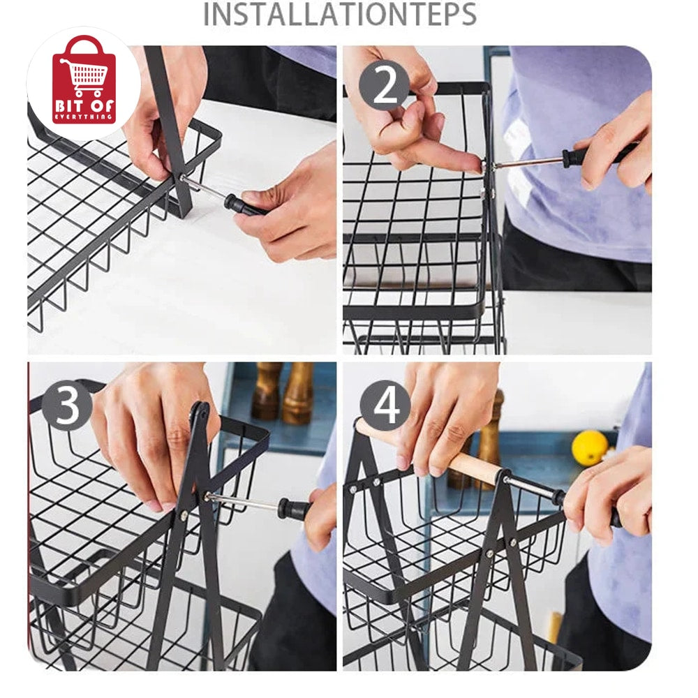 3-Rack Stand – Space-Saving Storage Organizer