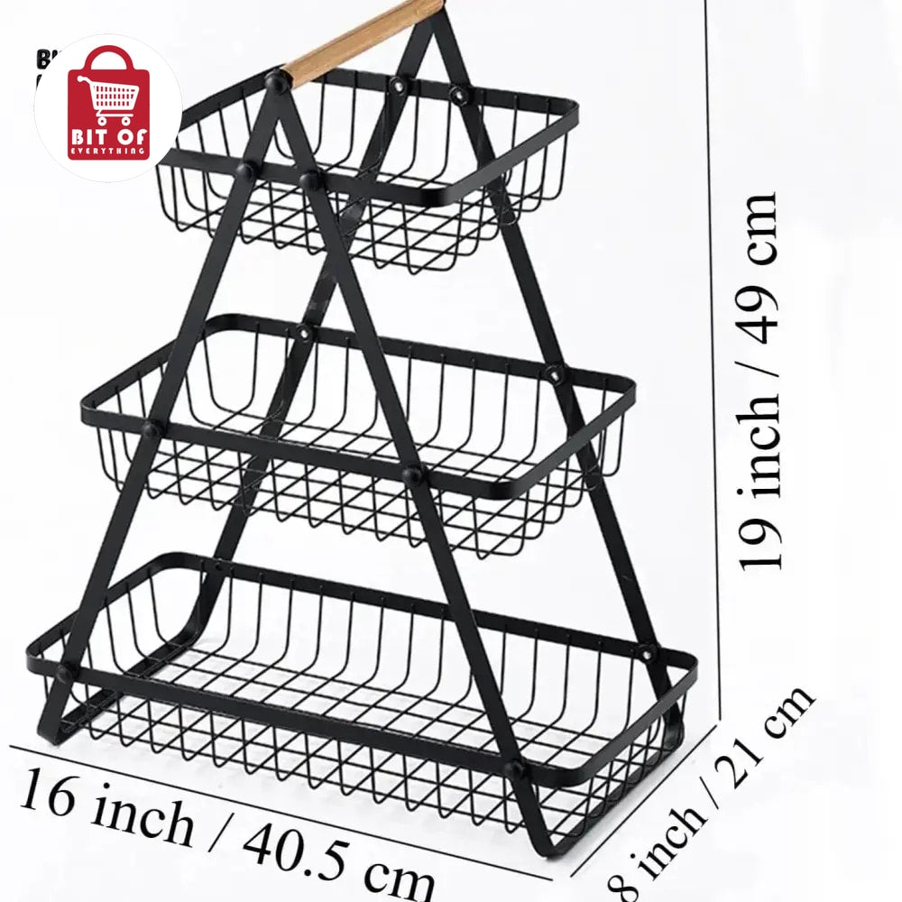 3-Rack Stand – Space-Saving Storage Organizer