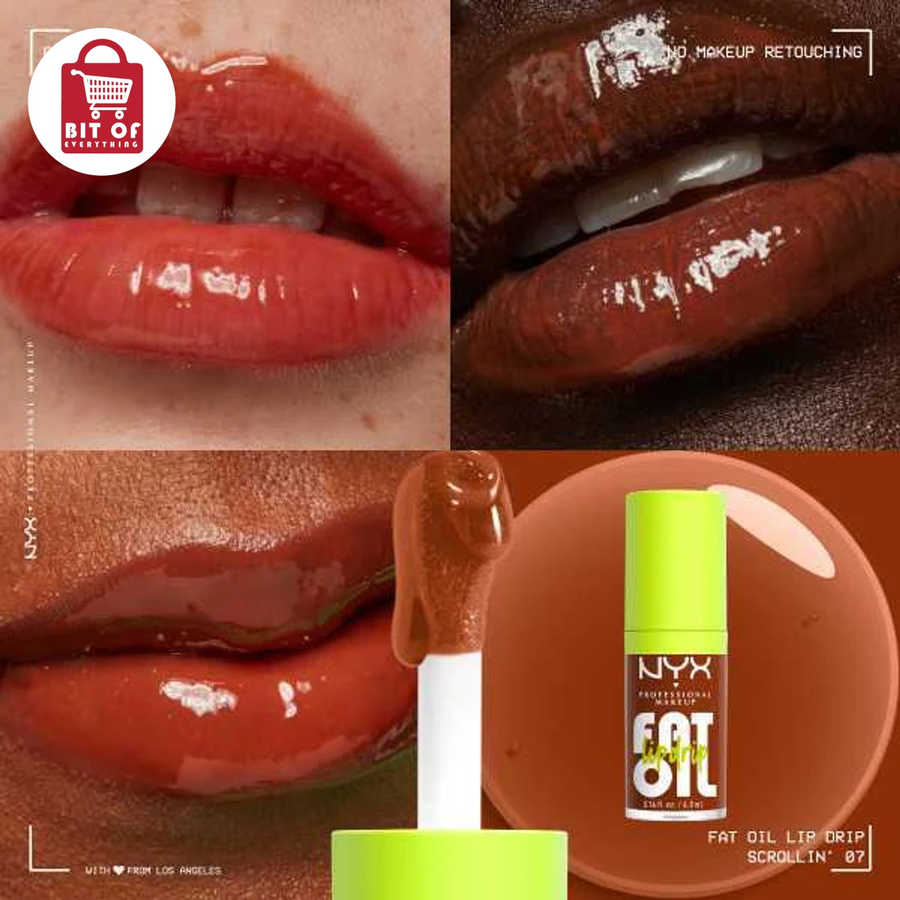 NYX Professional Makeup Fat Oil Lip Drip – Hydrating Lip Oil with Creamy, Jelly & Shimmer Finishes