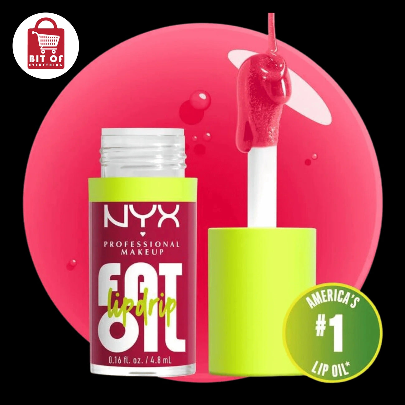 NYX Professional Makeup Fat Oil Lip Drip – Hydrating Lip Oil with Creamy, Jelly & Shimmer Finishes