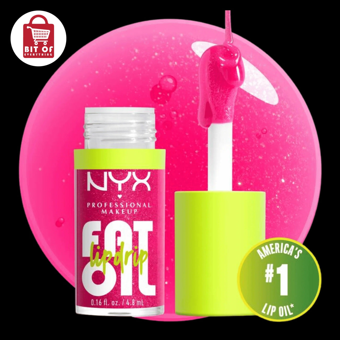 NYX Professional Makeup Fat Oil Lip Drip – Hydrating Lip Oil with Creamy, Jelly & Shimmer Finishes