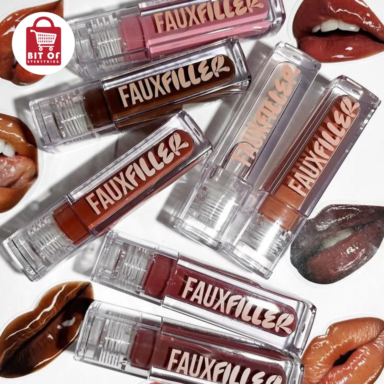 Huda Beauty Faux Filler Extra Shine Lip Gloss – Hydrating High-Shine Lip Gloss for Fuller-Looking, Juicy Lips
