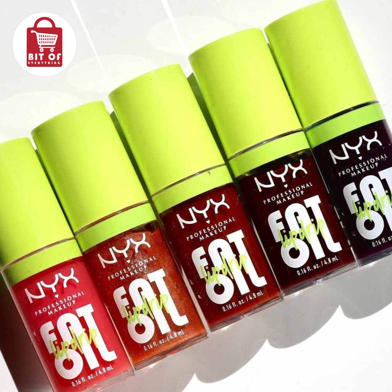 NYX Professional Makeup Fat Oil Lip Drip – Hydrating Lip Oil with Creamy, Jelly & Shimmer Finishes