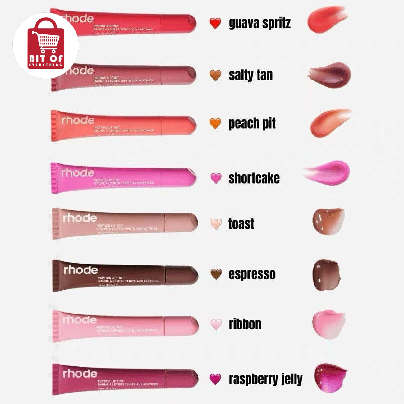 rhode Peptide Lip Tint – Hydrating Tinted Lip Treatment for Soft, Glossy & Beautiful-Looking Lips