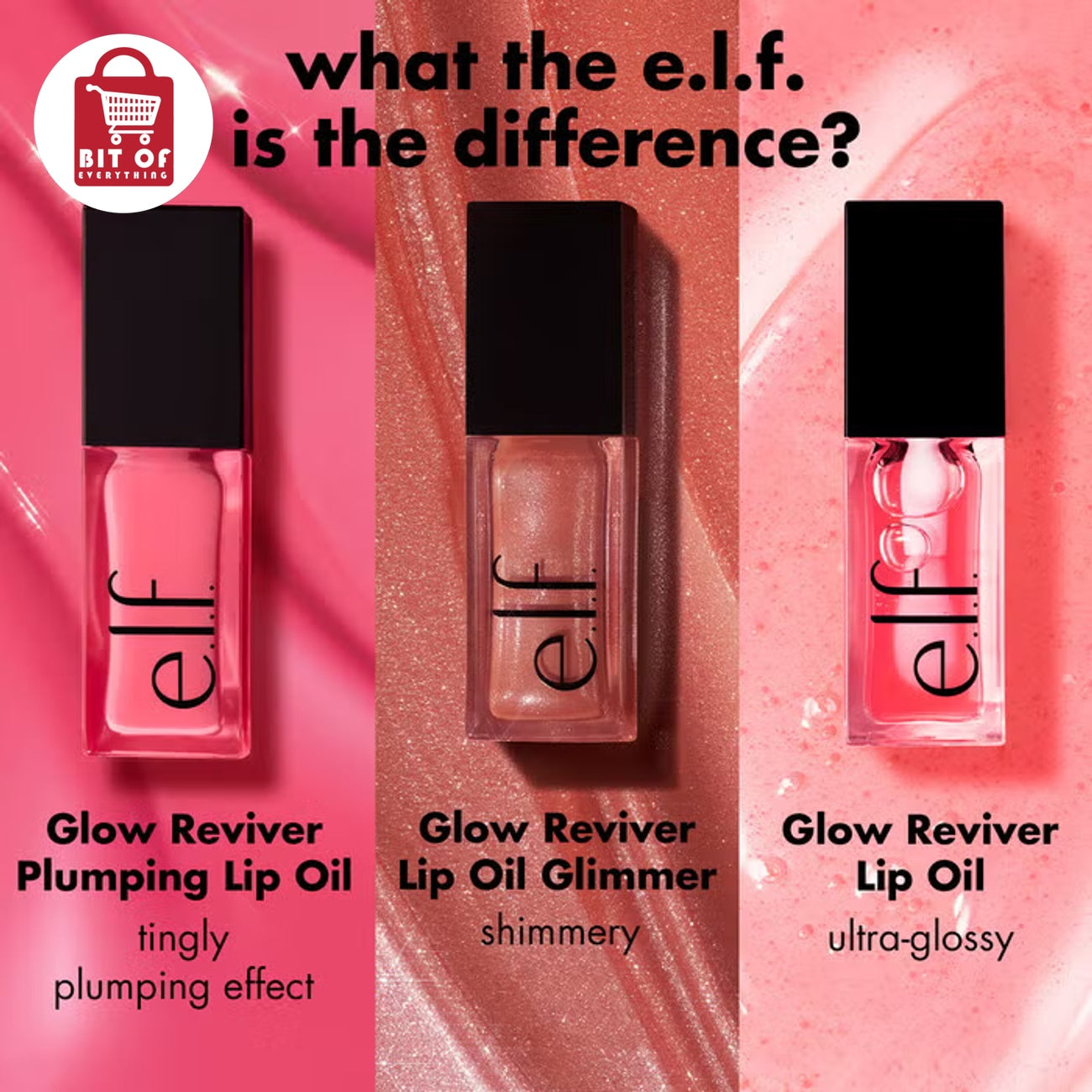 e.l.f. Reviver Lip Oil – Hydrating Lip Oil for Glossy, Smooth & Beautiful-Looking Lips