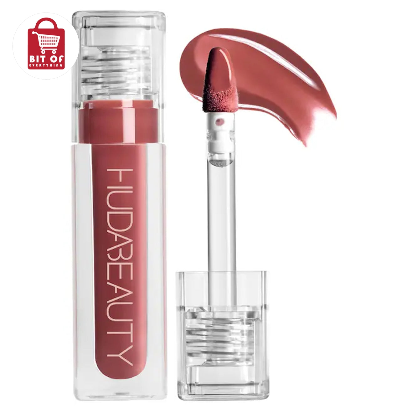 Huda Beauty Faux Filler Extra Shine Lip Gloss – Hydrating High-Shine Lip Gloss for Fuller-Looking, Juicy Lips