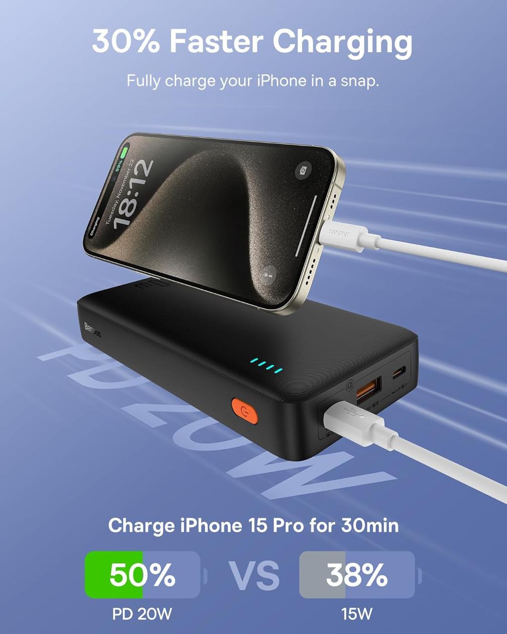 Baseus Airpow 20W 20000mAh Fast Charging Power Bank