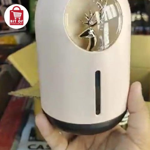 AuraMist Deer: Elegant Portable Ultrasonic Mini Humidifier & Diffuser with Warm Night Light